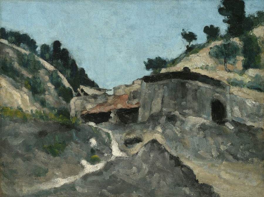 Landschap met watermolen - Paul Cézanne