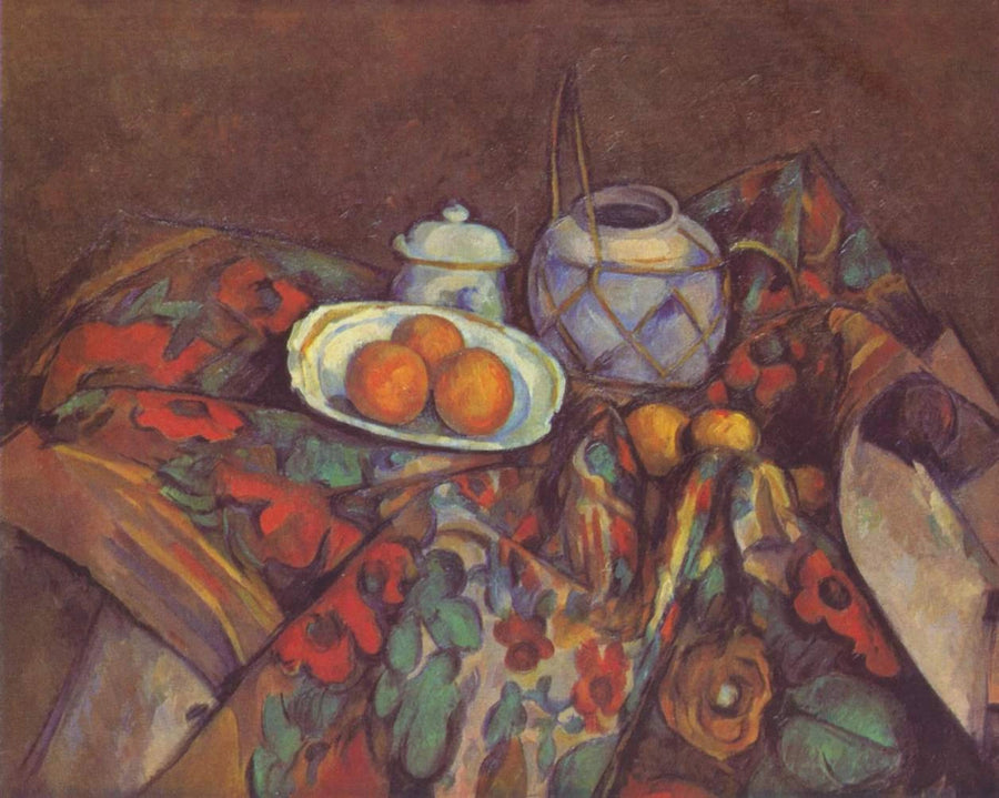 Stilleven, gemberpot, suikerpot en sinaasappels - Paul Cézanne
