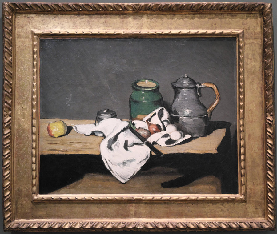 Groene pot en tinnen waterketel - Paul Cézanne