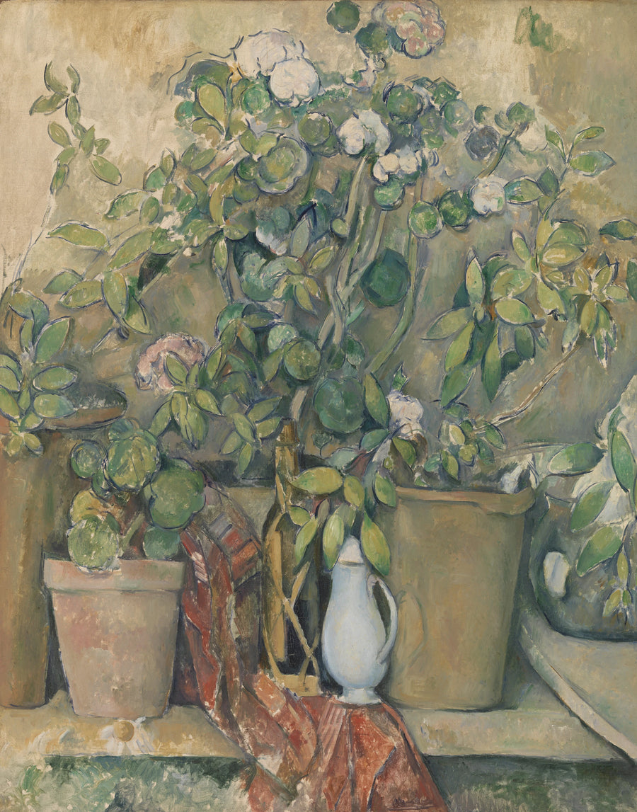 Aardewerken potten en bloemen - Paul Cézanne