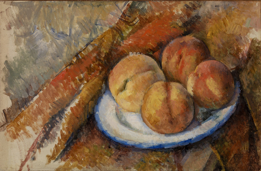 Vier perziken op een bord - Paul Cézanne
