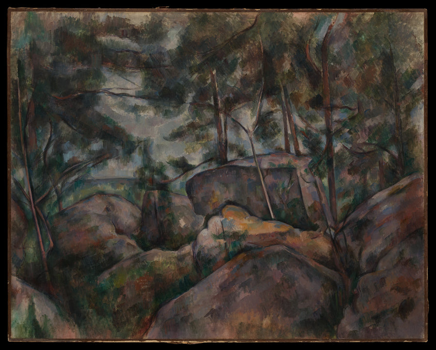 Rotsen bij Fontainebleau - Paul Cézanne