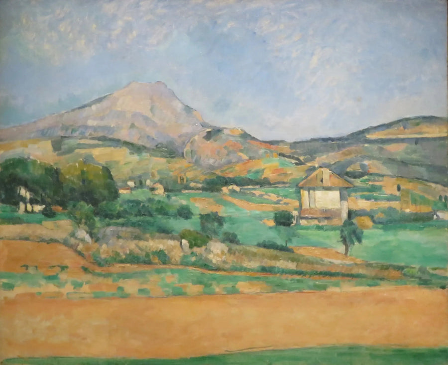De Montagne Sainte-Victoire gezien vanaf het pad van Valcros (en de bastide La Générale) - Paul Cézanne