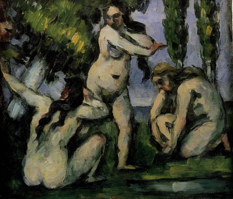 Drie badsters - Paul Cézanne