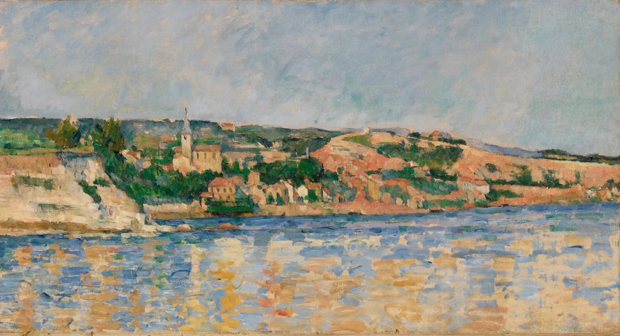 Het dorp l'Estaque gezien vanaf zee - Paul Cézanne