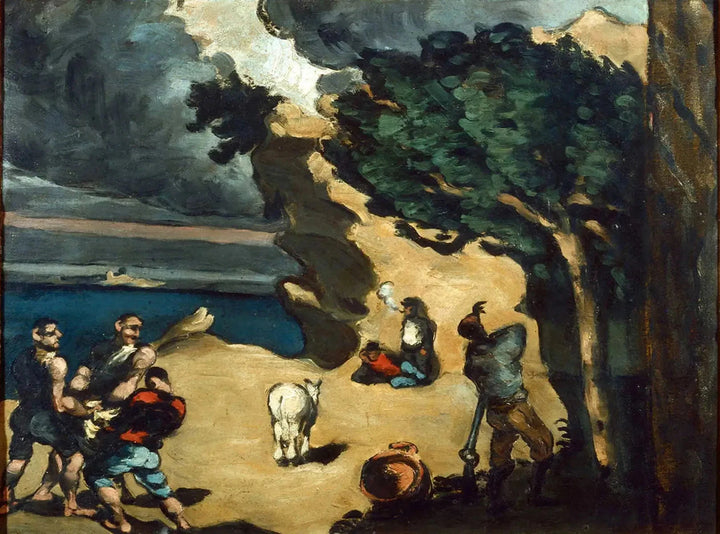 De dieven en de ezel, circa 1870 - Paul Cézanne