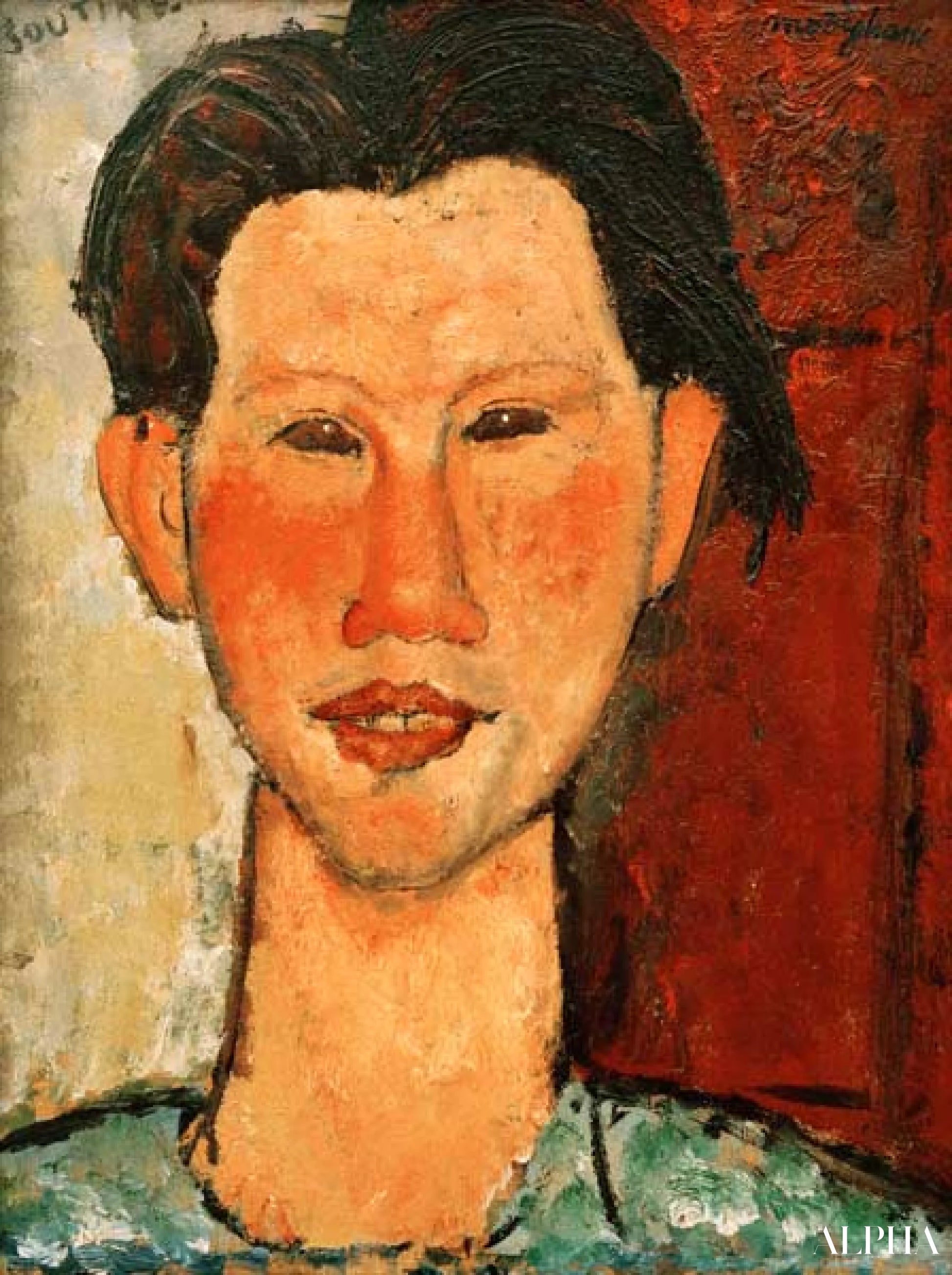 Chaim Soutine 1915 - Amedeo Modigliani - Reproducties van schilderijen en hoogwaardige schilderijen