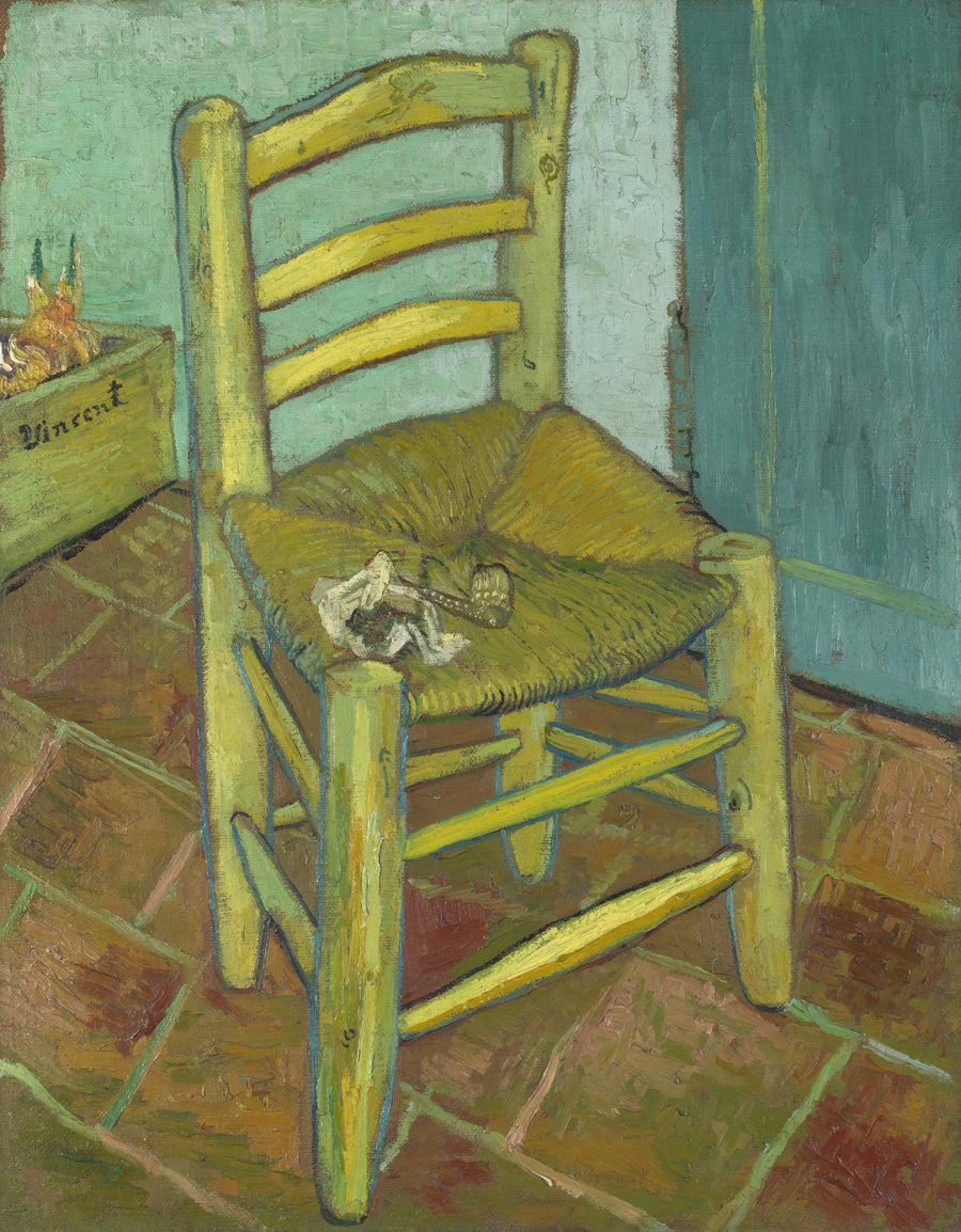 De stoel van Vincent met zijn pijp - Vincent van Gogh