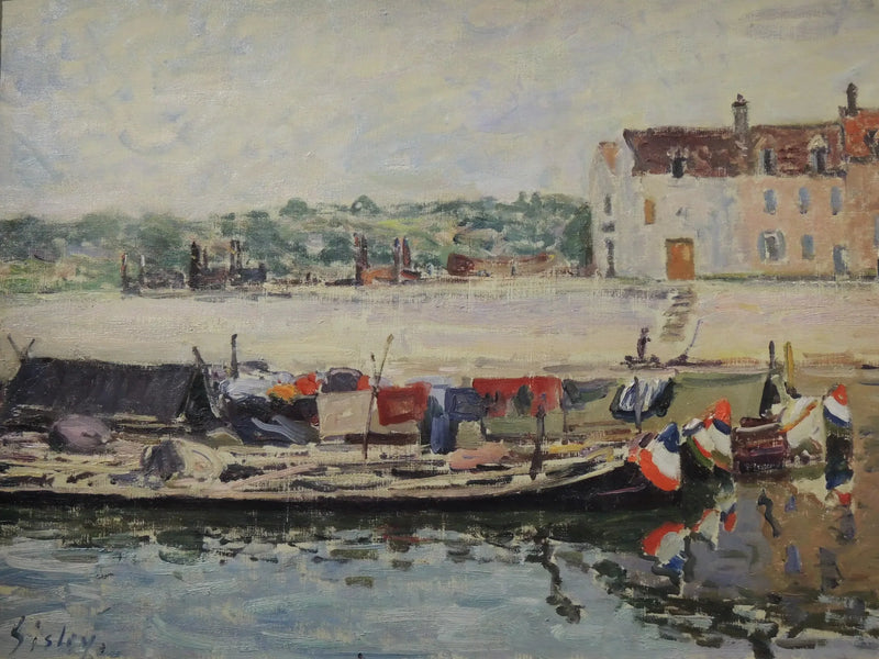 Boten bij St-Mammès - Alfred Sisley