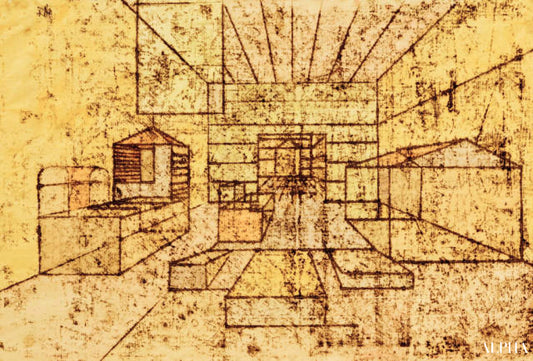 Kamer van huizen - Paul Klee - Reproducties van schilderijen en hoogwaardige schilderijen