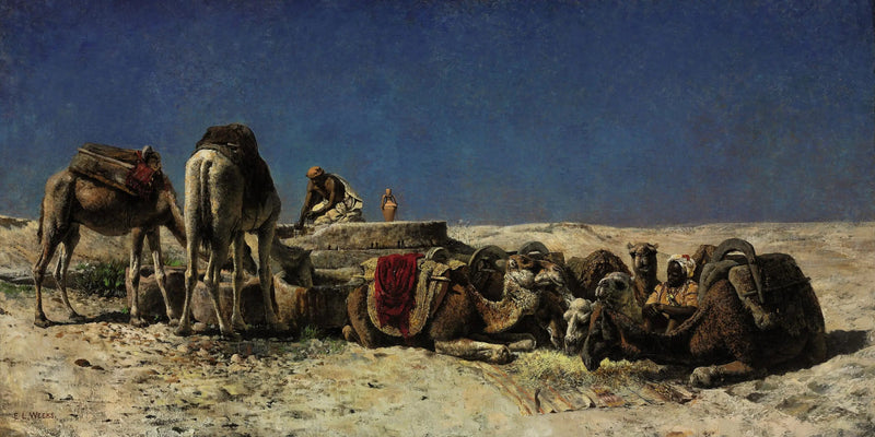 Kameel naast een tankwagen - Edwin Lord Weeks

Source:
Chameaux à côté d'une citerne - Edwin Lord Weeks