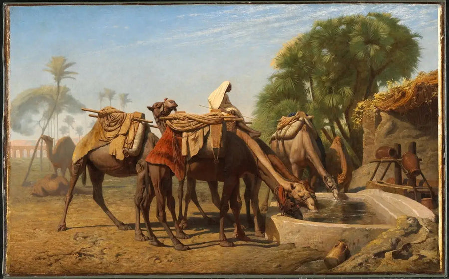 Kamele bij de drinkplaats - Jean-Léon Gérôme