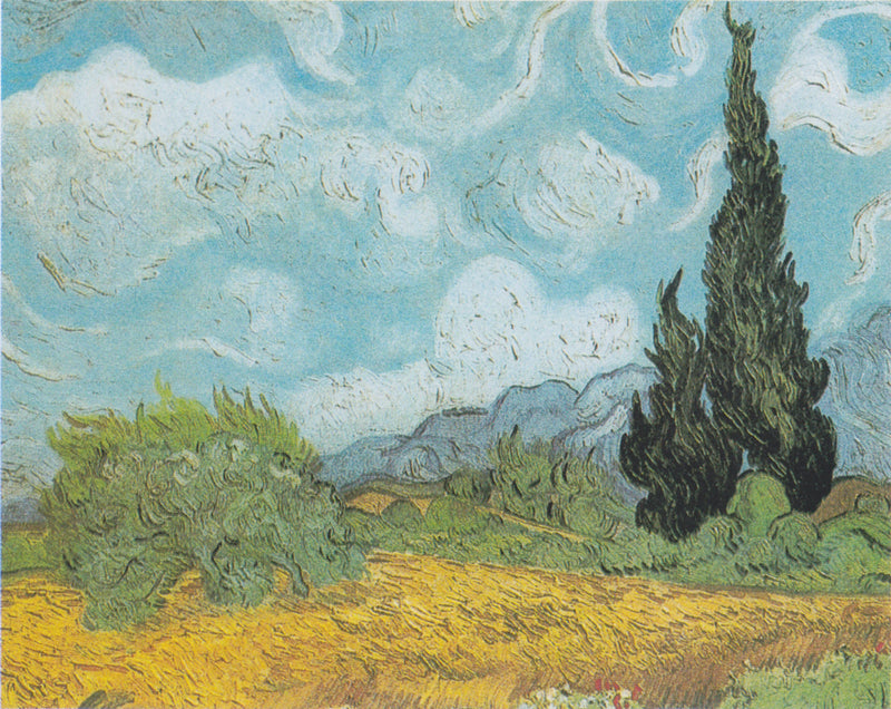 Tarweveld met cipres - Vincent van Gogh