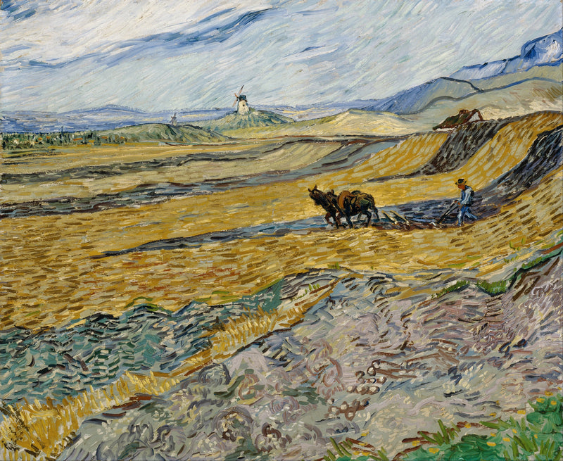 Gesloten veld met ploegman - Vincent van Gogh