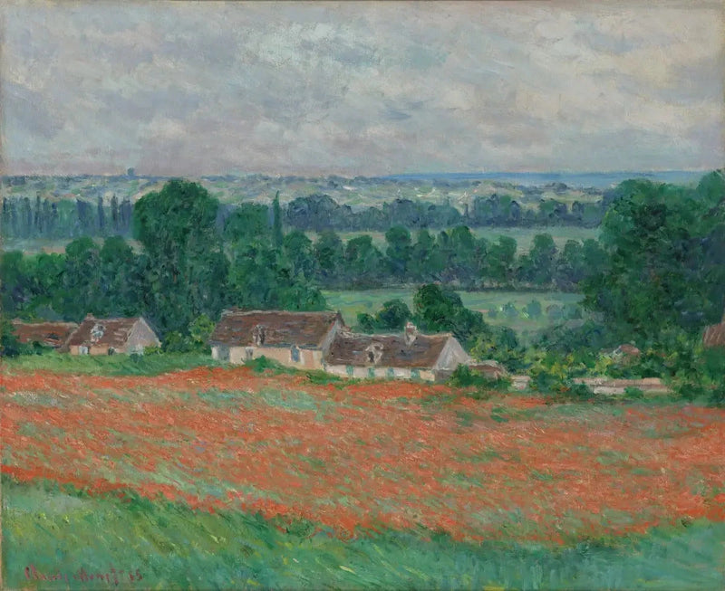 Papaverveld in Giverny W997 - Claude Monet