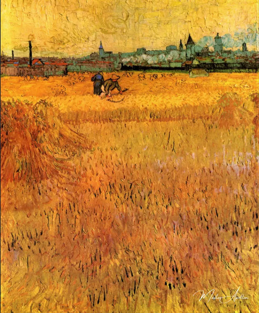 Champ de blé à Arles - Van Gogh - Reproductions de tableaux et peintures haut de gamme