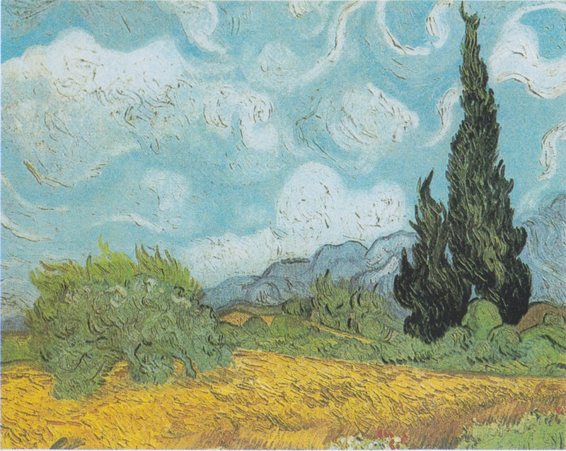 Tarweveld met cipres - Vincent van Gogh