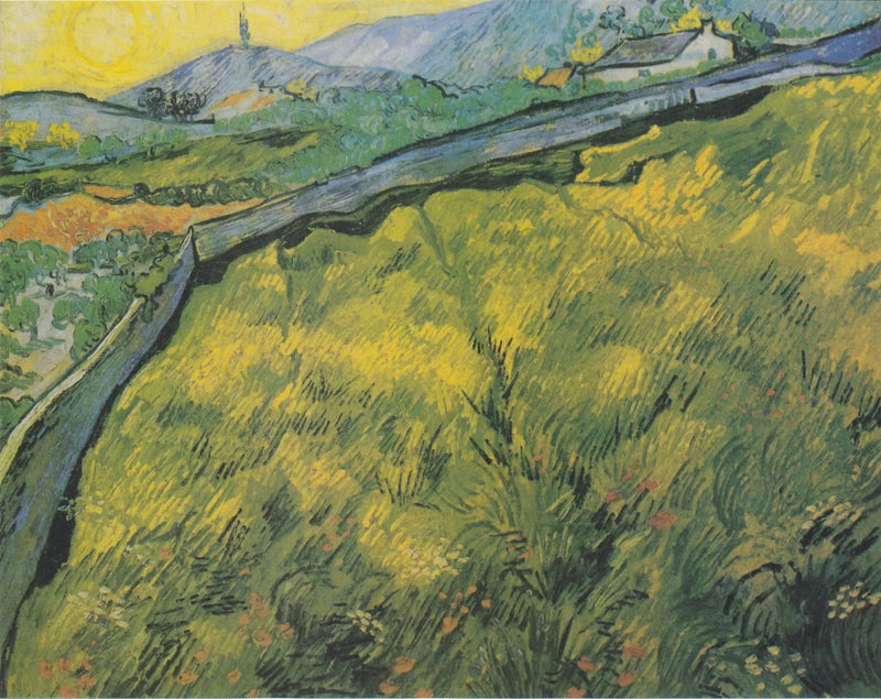 Lentewheatveld bij zonsopgang - Vincent van Gogh