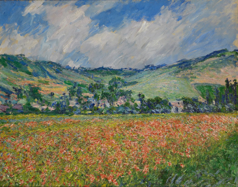 klaprozenveld. Omgeving van Giverny - Claude Monet