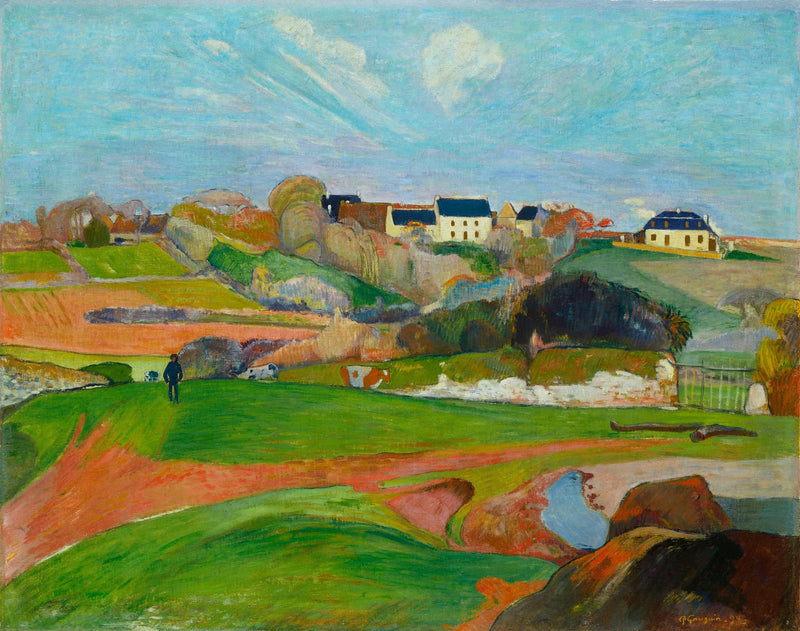 Velden bij Pouldu, of Landschap bij Pouldu - Paul Gauguin
