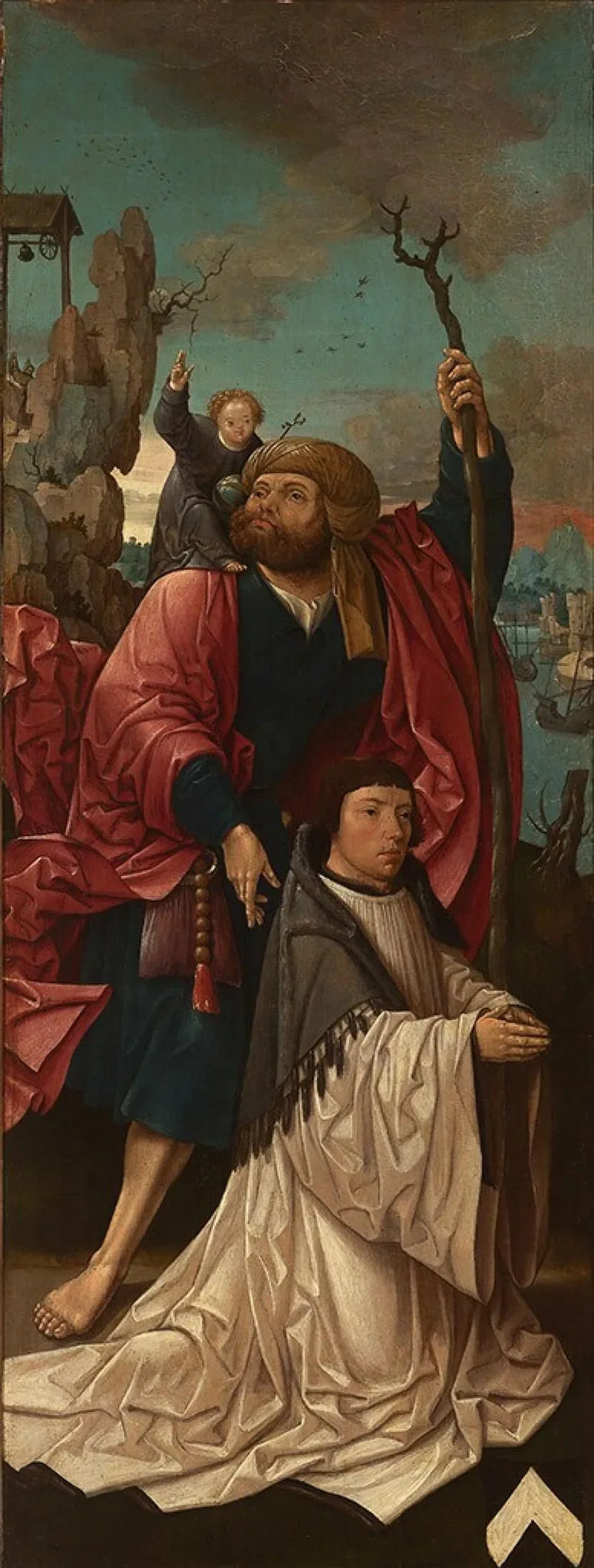 Chanoine Dirk Willemsz van Rietwijk met Sint-Christoffel - Jacob Cornelisz van Oostsanen