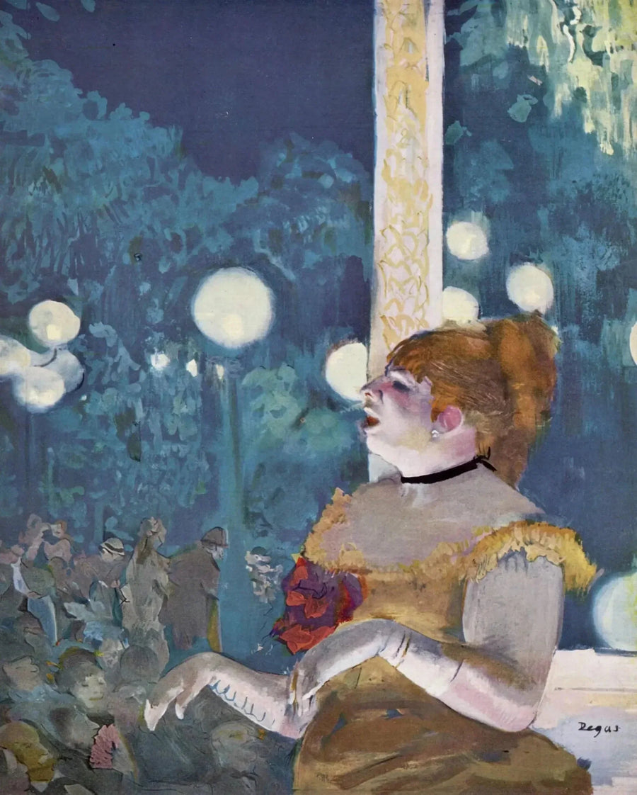 In het café-concert. Het lied van de hond - Edgar Degas