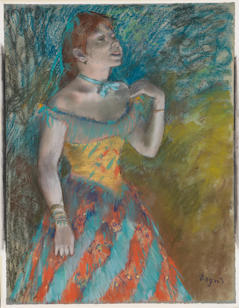 De zanger in het groen - Edgar Degas