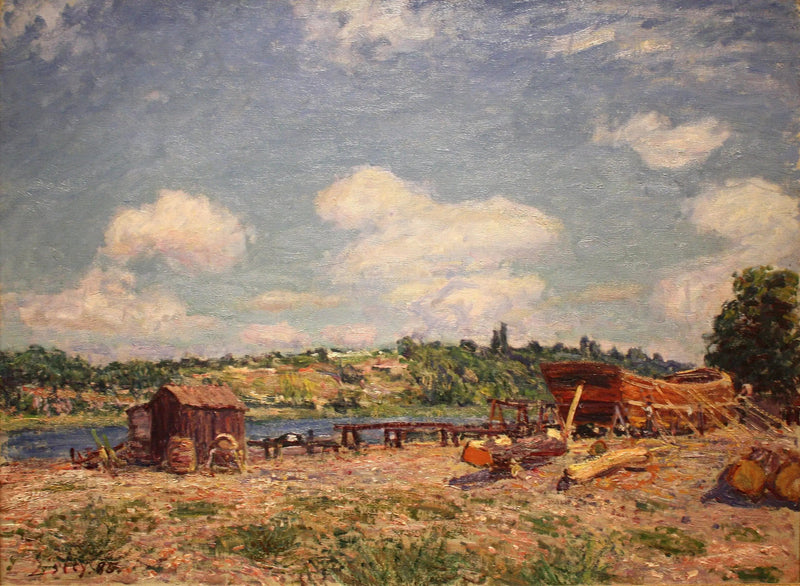 Scheepswerf in Saint-Mammès - Alfred Sisley