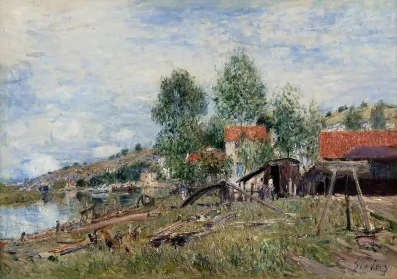 Scheepswerf van Saint-Mammès - Alfred Sisley