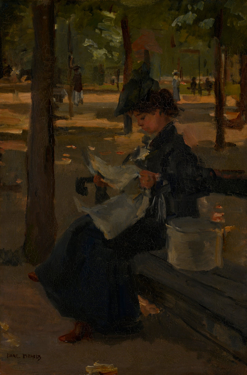  Hutmacher in een park - Isaac Israëls