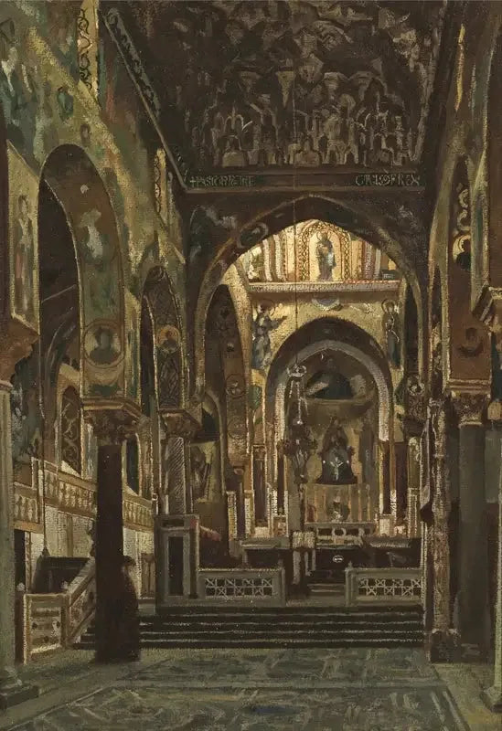 Palatienechappelle, Palermo - Frederic Leighton

Source:
Chapelle Palatine, Palerme - Frederic Leighton