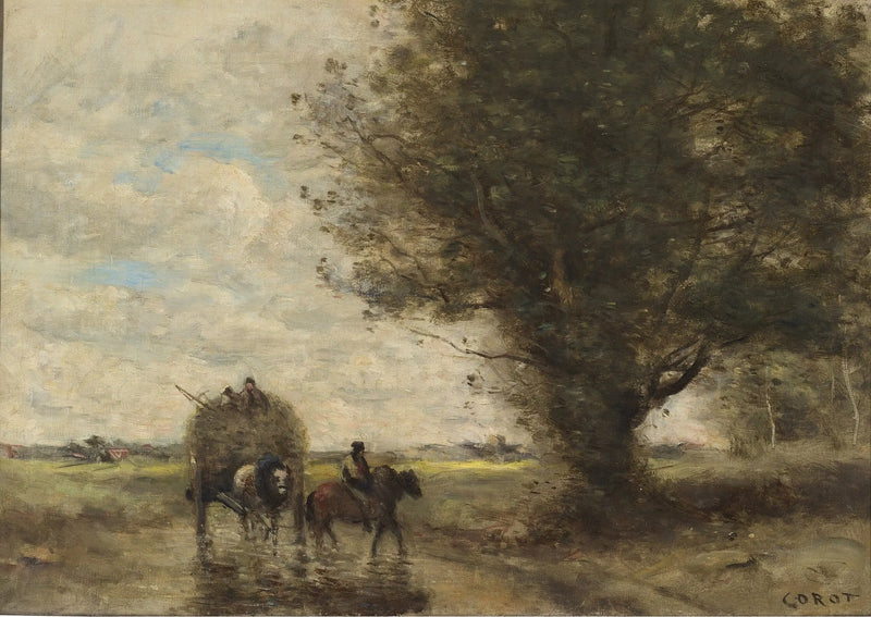 Hooiwagen - Jean-Baptiste Camille Corot