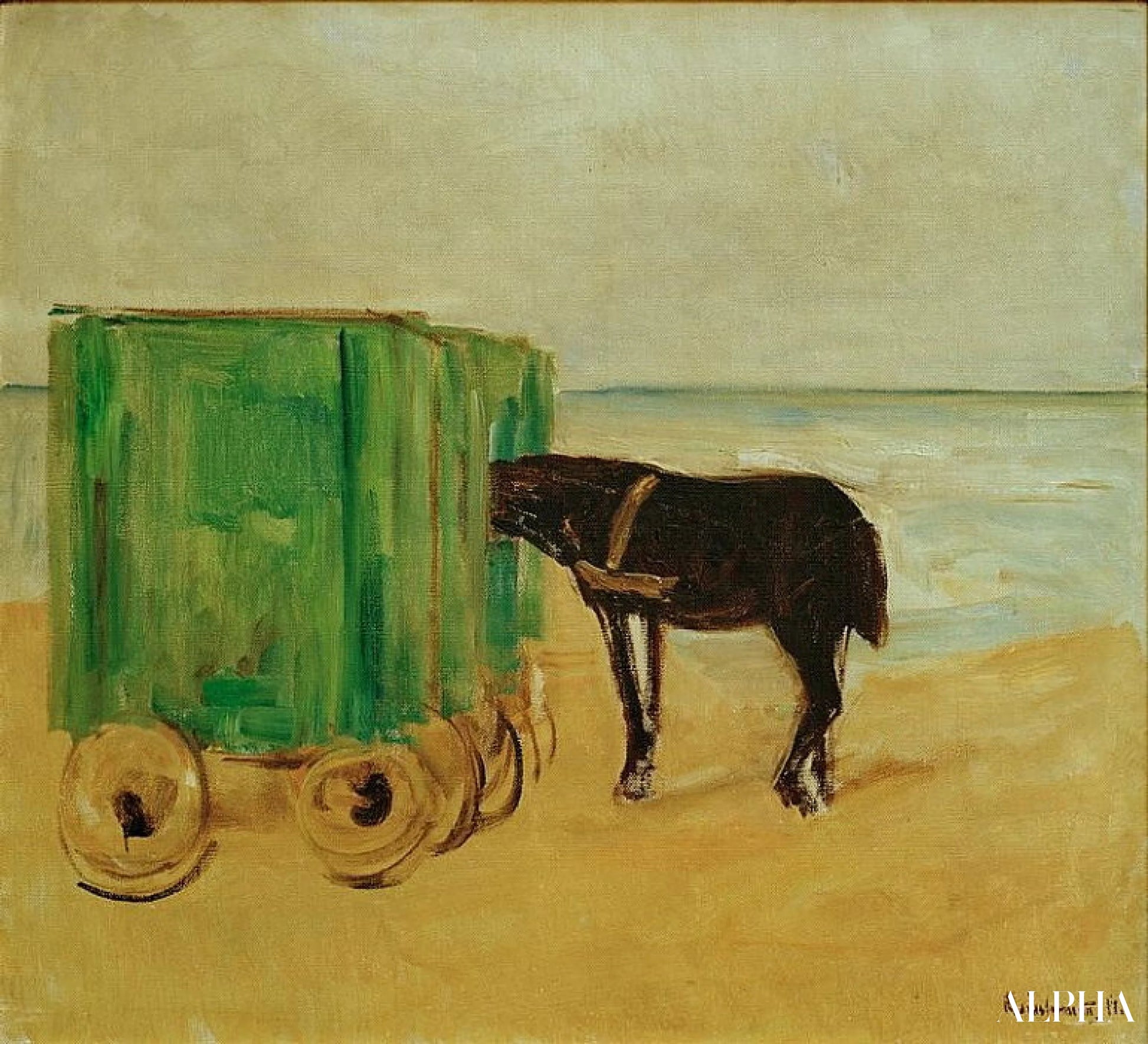 Groene badkar - Max Liebermann - Hoogwaardige reproducties van schilderijen en doeken