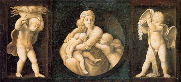 Liefdadigheid, 1507 - Raphaël, predella Baglioni