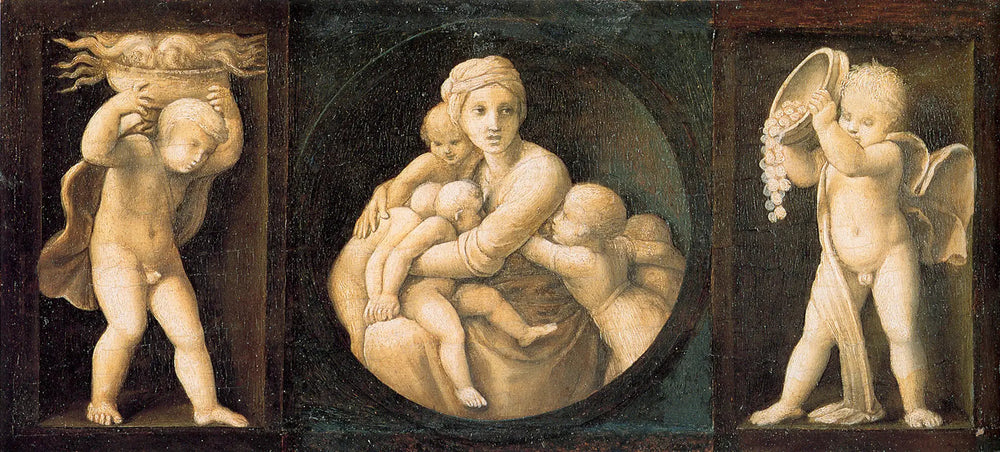 Reproduction du tableau « Charité - Raphaël Sanzio » par Alpha Reproduction en peinture à l’huile