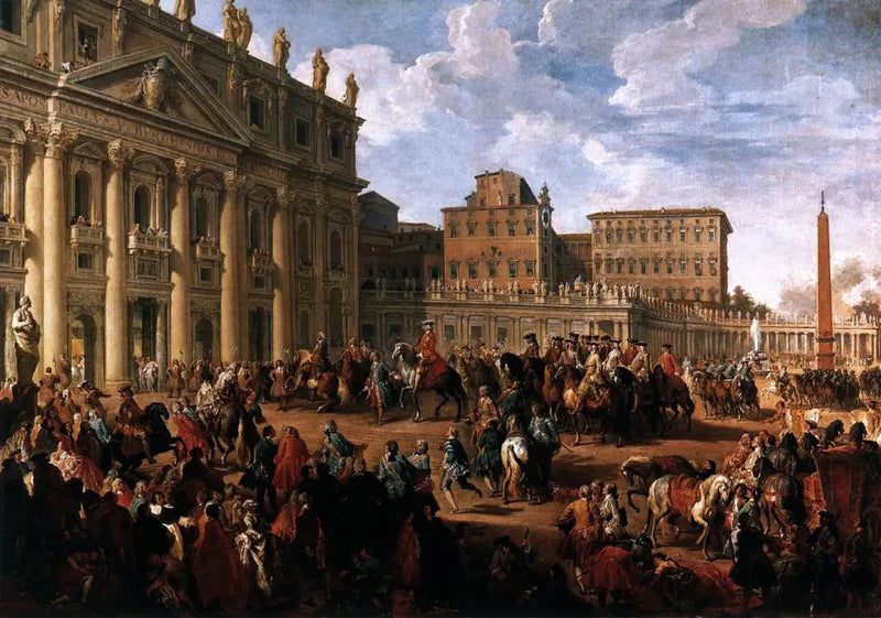 Karel van Bourbon bezoekt de Sint-Pietersbasiliek - Giovanni Paolo Panini

Source:
Charles de Bourbon visitant la basilique Saint-Pierre - Giovanni Paolo Panini