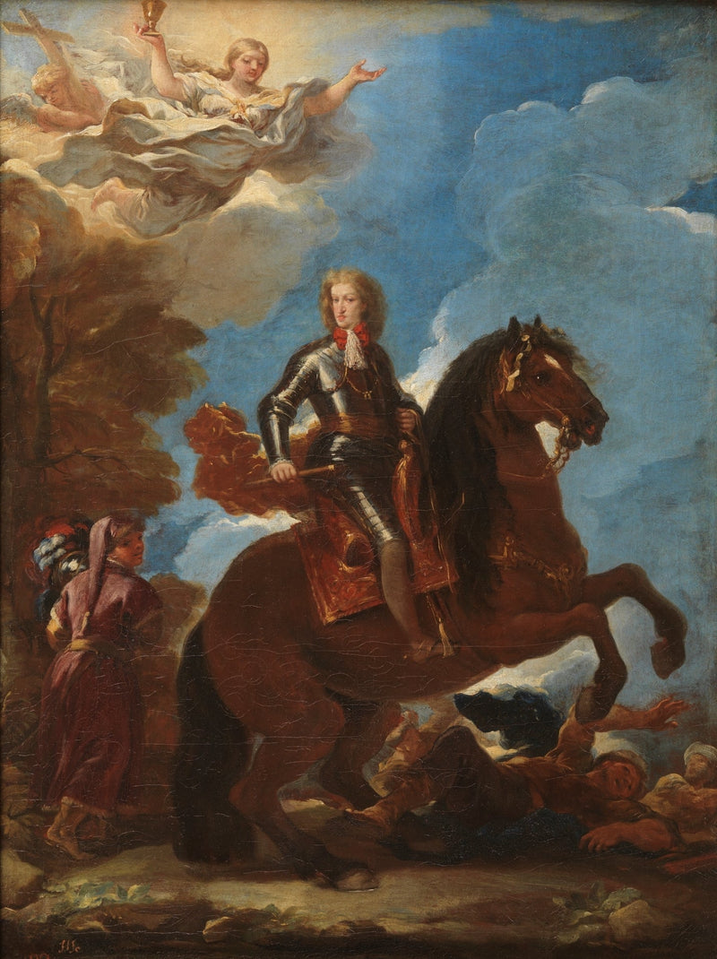 Karel II, koning van Spanje, te paard - Luca Giordano