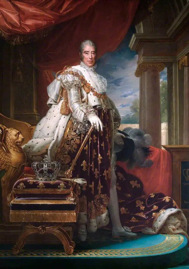 Charles X (1757–1836), koning van Frankrijk - François Gérard

Source:
Charles X (1757–1836), roi de France - François Gérard