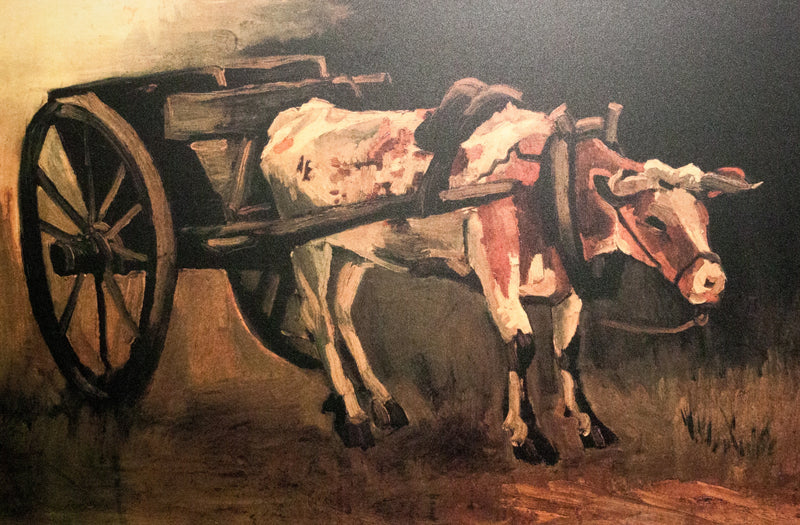 Kar met rood-witte os - Vincent van Gogh