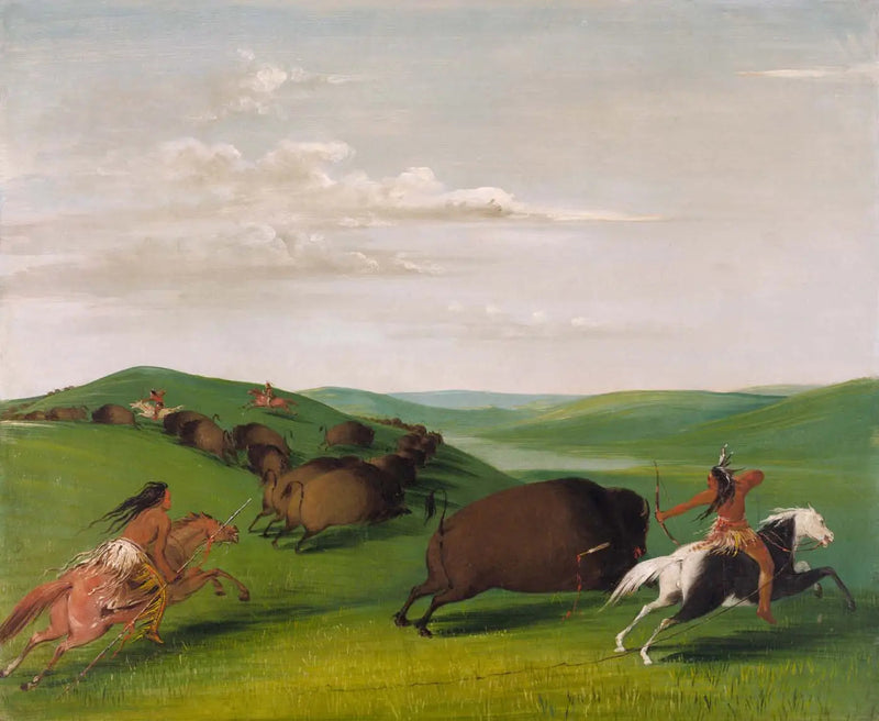 Bizonjacht met bogen en speren - George Catlin

Source:
Chasse au bison avec arcs et lances - George Catlin