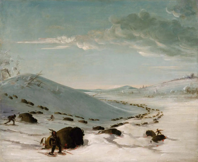 Jacht op bizons in de winter, Indianen met sneeuwschoenen - George Catlin

Source:
Chasse au bison en hiver, Indiens en raquettes - George Catlin