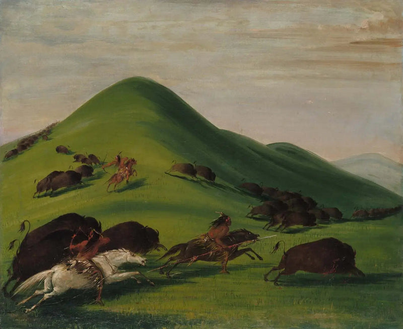 Bizonjacht op Prairie Bluffs - George Catlin

Source:
Chasse au bison sur Prairie Bluffs - George Catlin