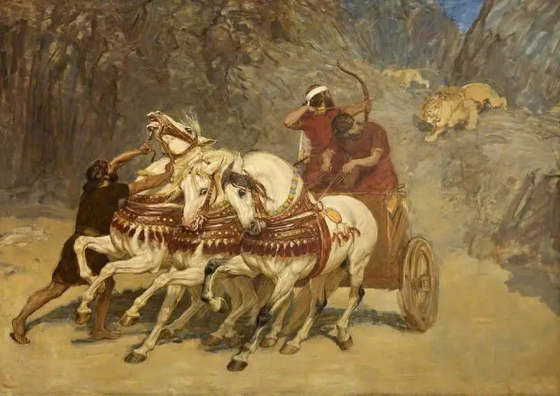 Assyrische leeuwenjacht (onvoltooid) - Briton Rivière

Source:
Chasse au lion assyrienne (inachevée) - Briton Rivière