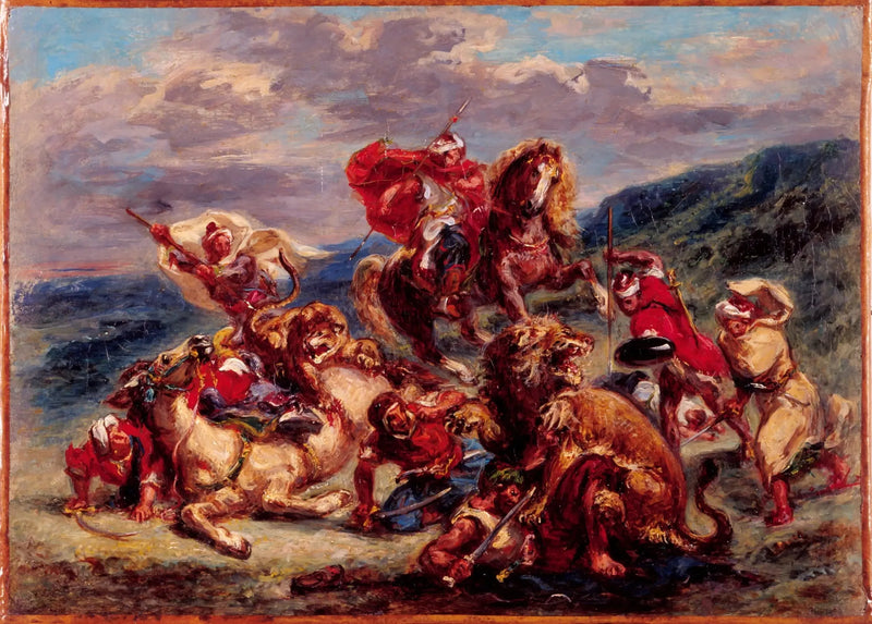 Leeuwenjacht - Eugène Delacroix