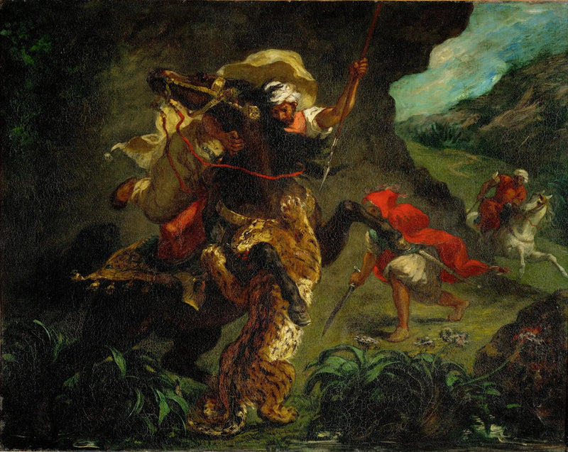 Jacht op de tijger - Eugène Delacroix