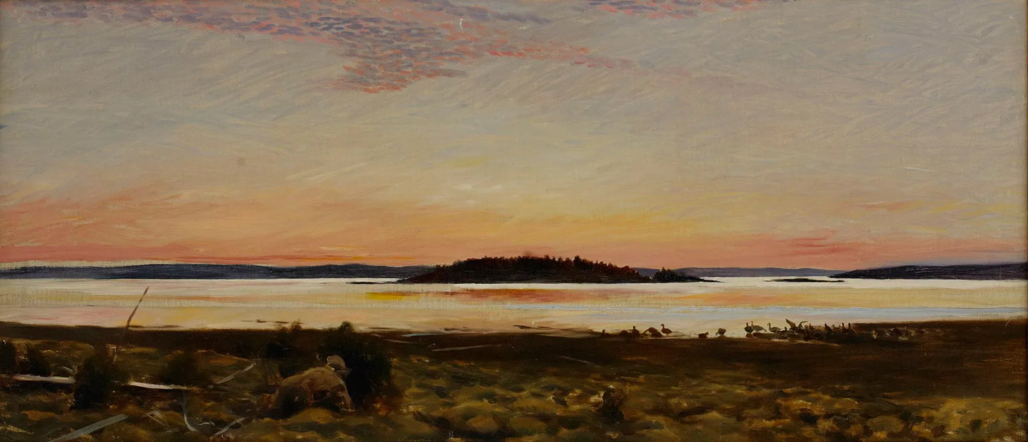 chasse aux oies - Bruno Liljefors image 1 reproduction artisanale de tableau