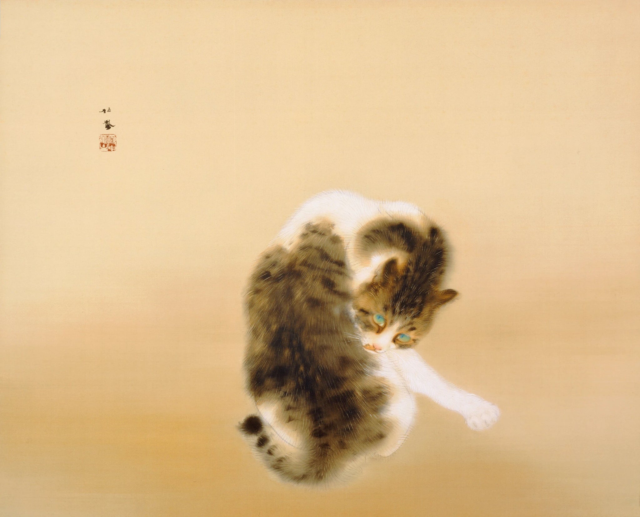 Chat tigré, Takeuchi Seihō, 1924