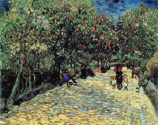 Rode kastanjes in het openbare park van Arles - Vincent van Gogh