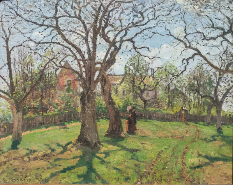 Kastanjes in Louveciennes in de lente - Camille Pissarro