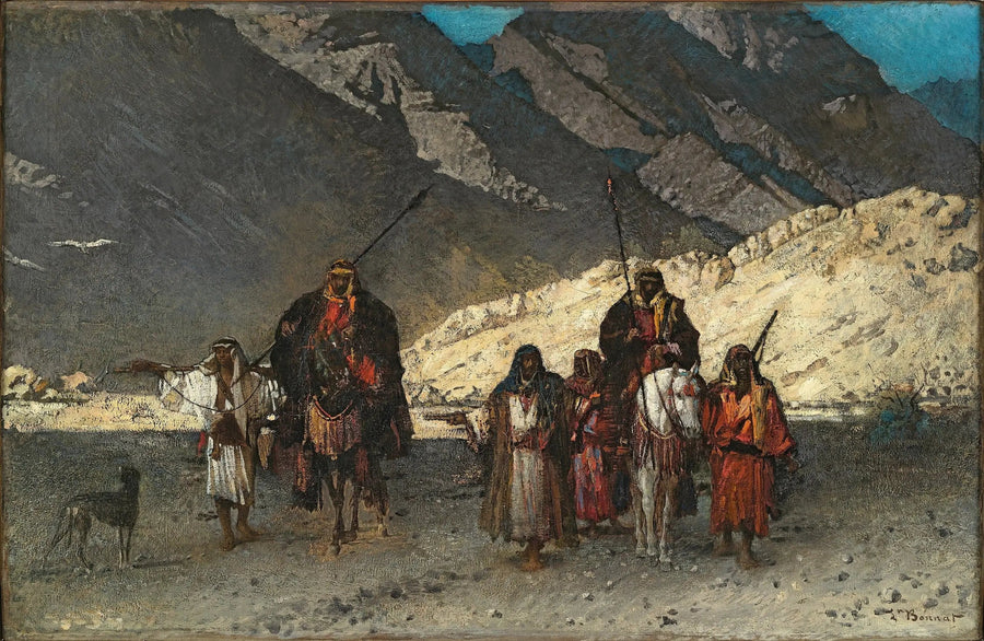 Arabische sheikhs in de bergen - Léon Bonnat